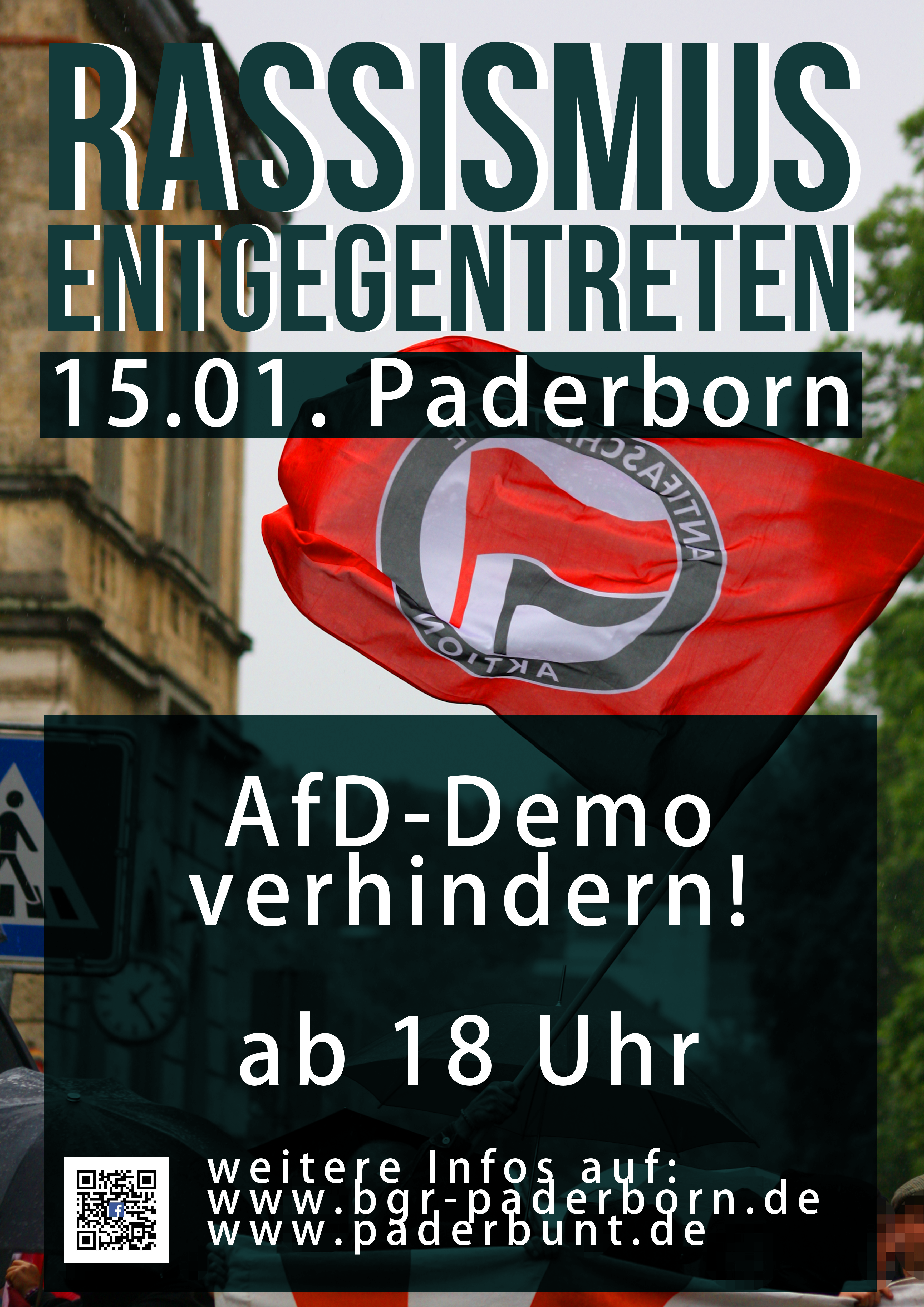 #pb1501 Rassismus entgegentreten! AfD-Demo in Paderborn verhindern!